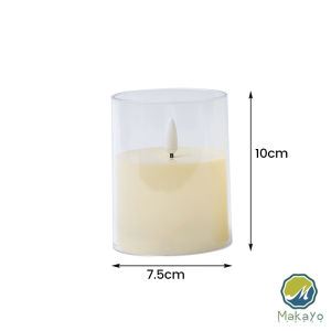 Makayo เทียน LED แสงสีส้ม ใช้เป็นพร็อพช่วยสร้างบรรยากาศที่โรแมนติก ใช้ถ่าน 3A ไม่แถมถ่าน led candle light