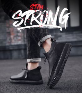 Sepatu Boot Pria Boots Hitam Casual Kerja Murah Formal Model Kulit Terbaru 093