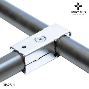 JOINT PLUS ข้อต่อเหล็กแป็บกลม 25mm. ไม่ต้องเชื่อม ชุบซิงค์กันสนิมพร้อมสกรูประกอบได้เลย