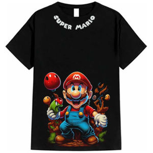 Baju Kaos distro dewasa pria wanita Super Mario Bros