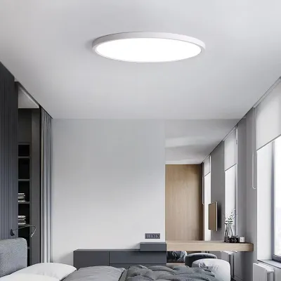 Đèn ốp trần LED siêu mỏng 3cm đổi ba màu hình tròn phù hợp cho phòng ngủ phòng khách và phòng làm việc
