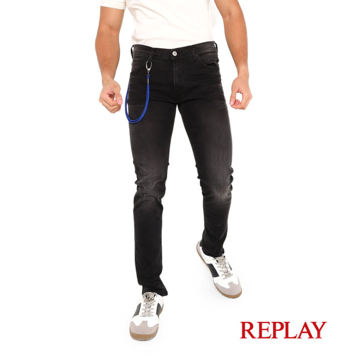 REPLAY JEANS Men Skinny Relaxed Fit Replay Titanium Max Jeans