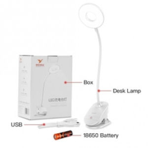 Flexo Table Lamp Led Desk Lamp Touch Clip Study Lamps Magnifier Gooseneck Desktop USB Table Light Rechargeable 18650 Battery