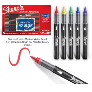 Sharpie Creative Markers Set ปากกาชาร์ปี้ มาร์กเกอร์อะคริลิคสูตรน้ำ สีสด เขียนกระดาษดำ ไม้ แก้ว หิน ผ้าใบ Bullet Tip