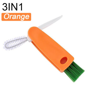 3 In 1 Cup Brush Lid Cleaning Brush Household Baby Bottles Cap Kitchen Accessories Remove Gap Grooves Cup Lid Cleaning Brush Multifunctional Durable Brush Cup Crevice Cleaning Tools Mini Silicone Cup-Holder Cleaner for Home