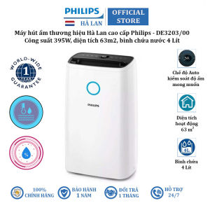 Máy hút ẩm Philips DE3203/00 30 lít/ngày công suất 395W diện tích sử dụng 63m2 - Bảo Hành 12 Tháng