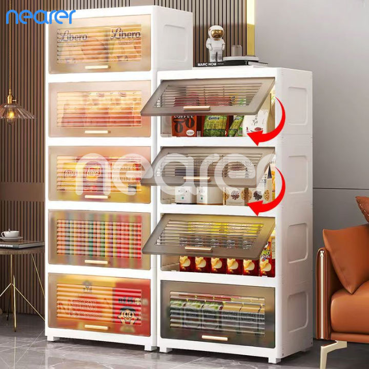 NEARER Storage Cabinet Locker Chest Multifunctional Locker Kitchen ...