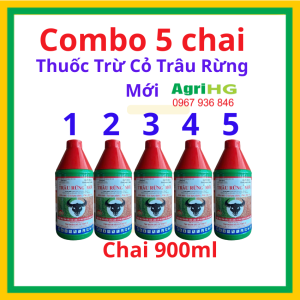 (Combo 5 chai) Mỗi Chai 900ml Thuốc trừ cỏ diệt cỏ trâu rừng.thuốc trừ cỏ đầu trâu thuốc trừ cỏ diệt cỏ khai hoang AGRIHG
