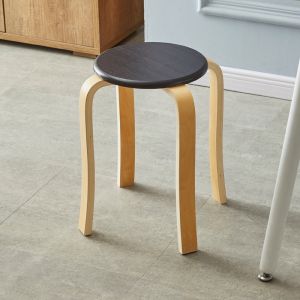 DODO Dining Room Chair Living Furniture Computer Desk Chair Cafe Convenient Storage Solid Wood Round Stool