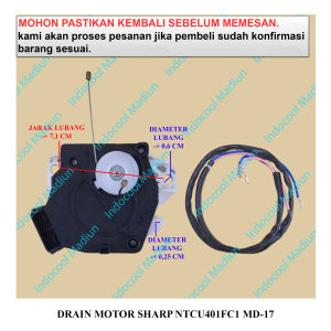 DS4 MOTOR DRAIN / MOTOR PEMBUANGAN MESIN CUCI / DRAIN MOTOR SHARP NTCU401FC1 MD-17