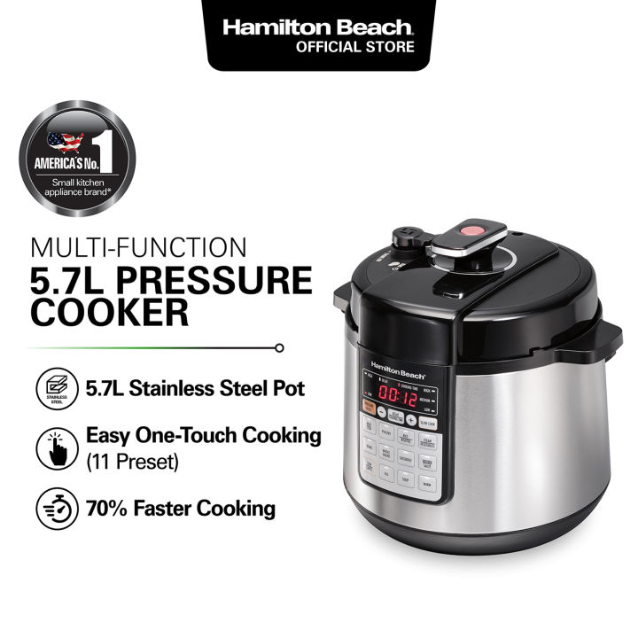 Hamilton Beach 5.7L MultiFunction Pressure Cooker, 34502SAU Lazada