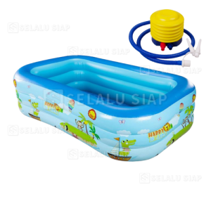 Kolam Renang Anak jumbo/kolam renang anak tiga cincin/Kolam Renang Keluarga Tiup Besar mainan kolam Kolam Renang Anak dan Bayi Playground 2M 3 Rings Thick rubber inflatable swimming pool/Kolam renang karet yang menebal