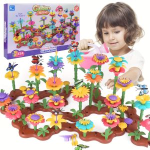 Flower Garden Building Blocks Toy STEM Educational Activity DIY Arts and Crafts Toys Gifts for Preschool 3-7 Year Old Boys and Girls