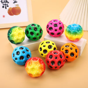 PU Foam Solid Porous Bouncing Space Ball Super High Pop Bouncing Ball To Improve Hand-Eye Coordination Children Toy Jumping Ball