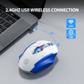 inphic F9 2.4G Wireless Mouse Rechargeable Sci-Fi Mecha Style Noiseless Clicks Mouse 2400dpi Optical Mice for Laptop PC type C fast charge. 