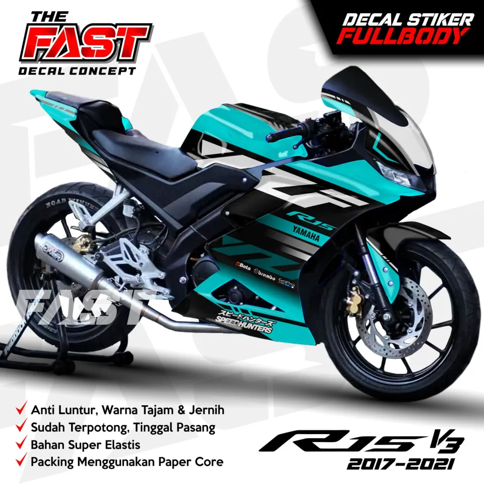 Decal R15 V3 Sticker Striping Decal Yamaha R15 V3, Sticker Decal R15 V3,  Sticker R15 striping R15 V3 YZF Variasi Custom