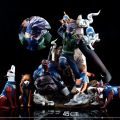 Naruto Anime Kakashi Gk Statue Hatake Kakashi With Ninja Dogs Set Pvc 1/6 Scale 37cm Collection Model Figure Toys. 