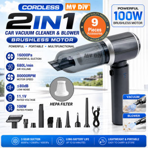 2 IN 1 Cordless 100W 16000Pa Car Vacuum Cleaner & Blower - Vacuum Kereta