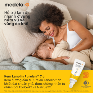 Kem Medela Purelan Lanolin Cream bôi nứt cổ gà khô da.. - Nhập khẩu và phân phối độc quyền bởi Công ty TNHH Thiết bị - Công nghệ y tế DHL