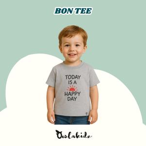 Owlakidz Bon Tee Abu Muda  Kaos Anak Cowok Size 1 sampai 5 Tahun Baju Anak Laki Laki