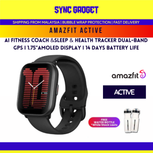 AMAZFIT Active [AI Fitness Coach & Health Tracker I  GPS I Bluetooth Call&Music I14 Day Battery I 1.75" AMOLED ]