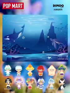 POPMART DIMOO Aquarium Series Figures pop mart dimoo blind collection action figure decorative gift
