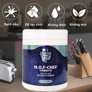 Bột Tẩy Rửa Siêu Đa Năng Dầu Mỡ Nhà Bếp MOF Chano 500g Tẩy Sạch Vết Dầu Mỡ Lâu Ngày Khử Khuẩn Hiệu Quả Tặng Cọ Xoong Nồi