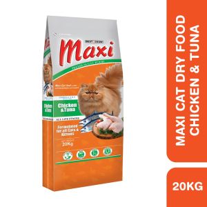 Maxi Cat Chicken & Tuna 20kg - Makanan Kering Kucing