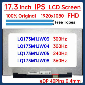 17.3 Inch Laptop LCD Screen LQ173M1JW03 LQ173M1JW04 LQ173M1JW05 LQ173M1JW08 Gaming Display Matrix Panel Replacement eDP 40 Pins