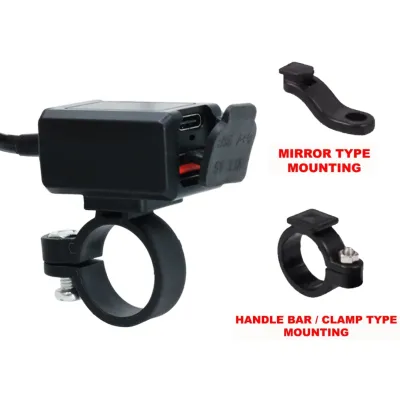 ORIGINAL Motowolf Aluminum Alloy Mobile Phone Holder 360 Degree Angle Version 3 Cellphone Holder / V3 Cp Holder Mirror Type Clamp Type for Bicycle / Electric Bicycle / Motorcycle