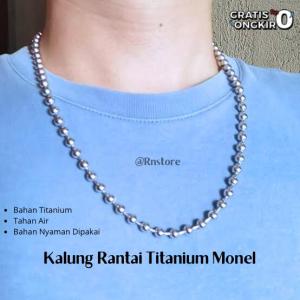 Kalung Titanium Monel/Lada Biji Skena Kualitas High Anti Karat