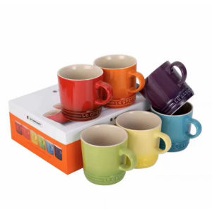 LC Ceramic Coffee Mug Heat-Resistant Colourful Tea Cup for Home Office & Gifts