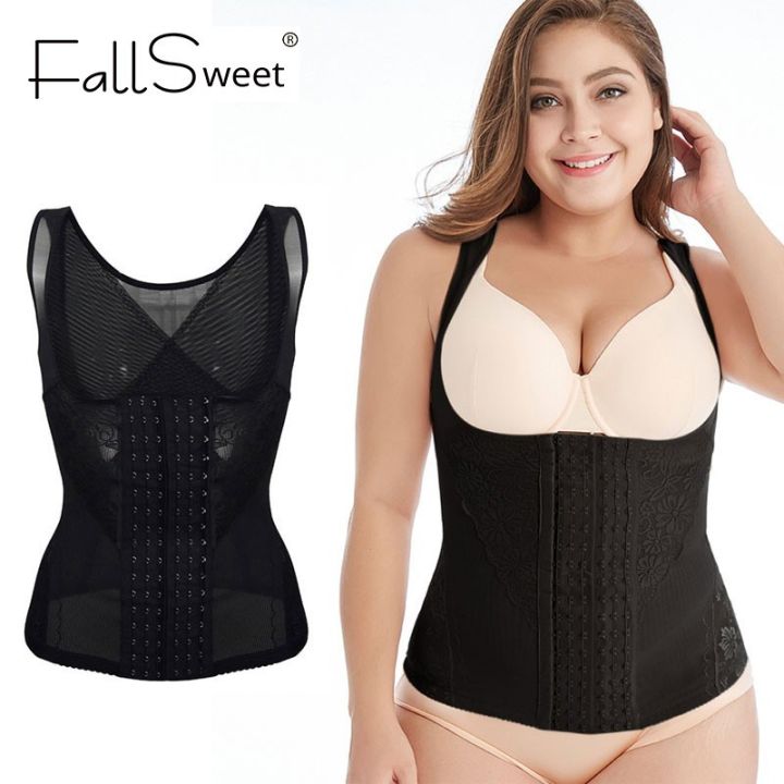 FallSweet S-6XL Plus Size Waist Trainer Women Weight Loss Waist Shaper  Corset Shapewear Tummy Control Tank Top Slimming Camisole Body Shaping  Compression Vest Corset