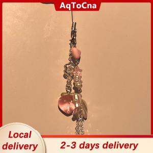 [COD] AqToCna Ship within 24 hours Cute Sweet Peach Charms Pendant Beaded For Phone CCD Camera Keychain Girls Y2K Jewelry Gift