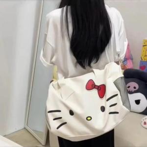 ZEEMIN Halloween Christmas  Large Capacity Travel Carry on Luggage Designer Bags Luxury Cute Hello Kitty Waterproof Duffle Bag Fashion Trend Brand Handbag