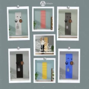 Adapta - Rak Pajangan Tempel Dinding Hias Gantungan Kayu dengan Lubang - Rak Dinding Hias Minimalis