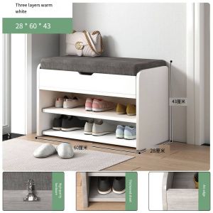 【COD&In Stock】Shoe Bench Double Layer Shoe Rack Shoe Stool Storage Stool
