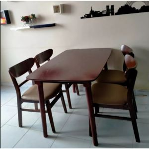 Bộ bàn ghế ăn mango gỗ  bàn ăn 8 ghế gỗ - bảo hành chính hãng