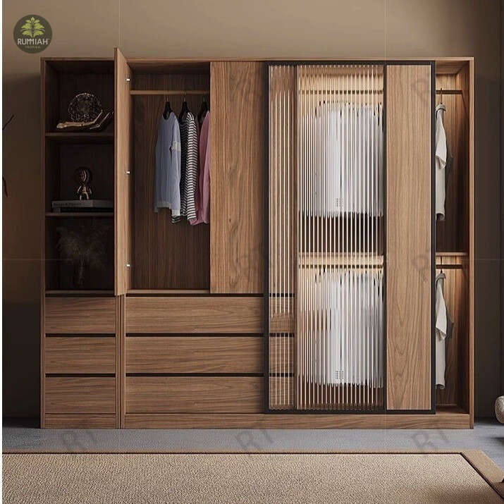 🔥Free Shipping🔥 RT Wardrobe Wardrobe Bedroom Anti Jump Sliding Door ...