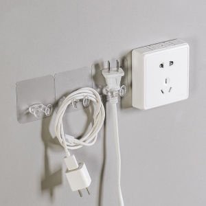 ที่แขวนปลั๊กไฟ 5ชิ้น/แพ็ค ตะขอแขวน ตะขอแขวนปลั๊กไฟ ที่แขวนสายไฟ ไม่ต้องเจาะผนัง ติดตั้งง่าย ลอกออกได้ไม่ทิ้งรอย