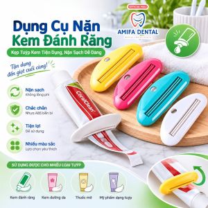 Dụng Cụ Kẹp Nặn Kem Đánh Răng Coralclean Kẹp Tuýp Kem và Mỹ Phẩm Tiện Dụng Nặn Sạch Dễ Dàng