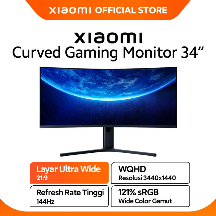 Official Xiaomi Mi Curved Gaming Monitor 34" WQHD Layar Ultra Wide 144 ...