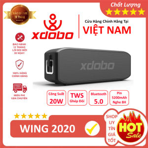 Loa Bluetooth 5.0 XDOBO WING 2020 Công Suất 20W Chống Nước IPX7 Pin 5200Mah Hỗ Trợ Thẻ TF USB AUX - Chính hãng bảo hành 12 tháng