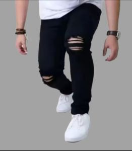 CELANA JEANS PENSIL HITAM SOBEK LUTUT SIZE 27-39 BISA COD / JEANS SLIMFIT SOBEK RIPPED / DENIM PRIA DEWASA / SKINNY HITAM / CELANA JEANS PENSIL BAHAN NGARET PRIA DEWASA