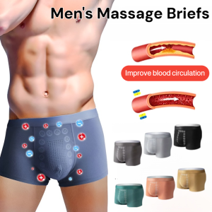 Mens Massage Briefs Man Soft Breathable Underwear Antibacterial Health Breathable Boxer Briefs