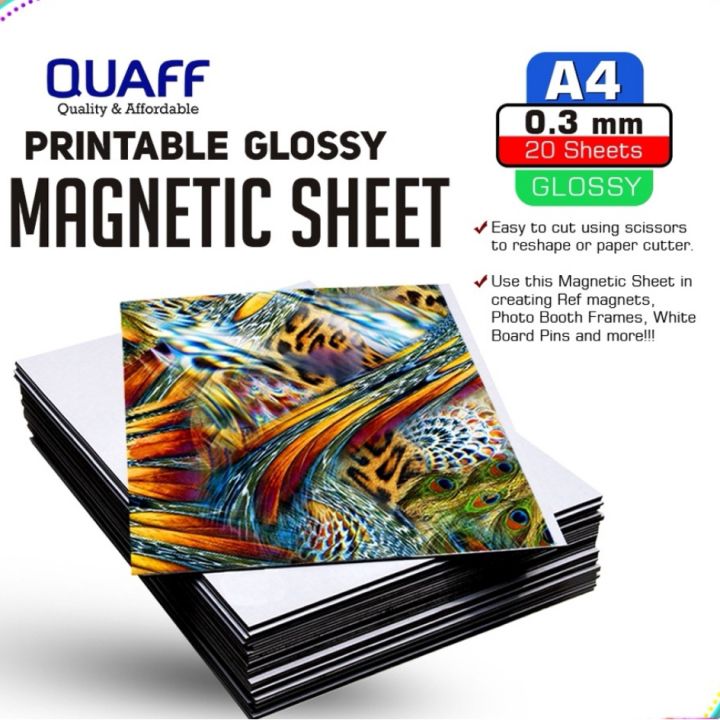 COD (20 pcs per order) Printable Magnetic Sheets Glossy A4 Size | Lazada PH