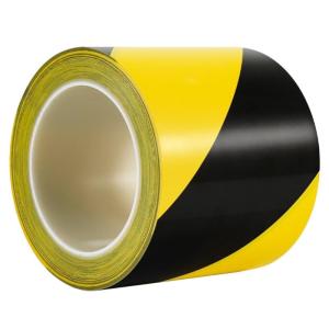 300m Yellow & Black Safety Tape 70mm Wide Construction Site Tape High visibilities Tape for Effective Hazard Area Marking