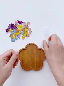 SG STOCK DIY Cartoon Mosaic Coasters Handmade Coaster Material Kit Chessboard Making Material Kit