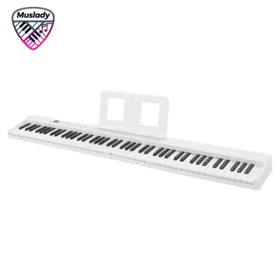 Muslady Đàn Piano điện tử có thể gập lại 88 phím Bàn phím điện di động MIDI USB BT Kết nối có thể sạc lại với giá đỡ nhạc/Túi đàn piano/Bàn đạp duy trì cho người mới bắt đầu luyện tập tại nhà