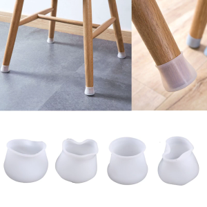 4 Pcs Silicone Chair Leg Protectors Table Cover Furniture Feet Floor Protectors for Hardwood Floors Freely Movable